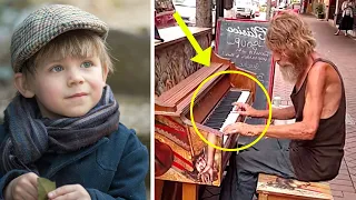 Indigente TOCA EL PIANO y el niño se detiene a escuchar, cuando descubre quién es él...