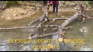 cleanup of bridge culverts. update. we broke out the saw. 12/5/22