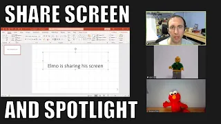 Share Screen and Spotlight Someone in Zoom