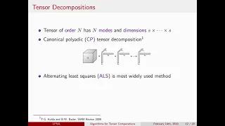 PP20 - Edgar Solomonik - Scalable Algorithms for Tensor Computations