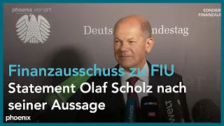 Statement von Olaf Scholz nach Aussage vor dem Finanzausschuss am 20.09.21