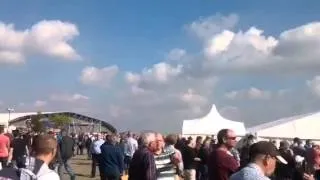 Spitfire fly past at duxford Battle of Britain airshow
