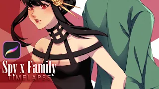 【 Procreate Timelapse 】 Fighting! Spy x Family (Loid x Yor Forger)