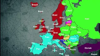 European languages comparison - Food
