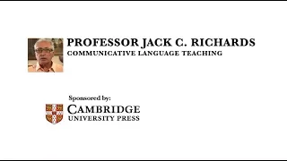 Professor Jack C. Richards - Communicative language teaching