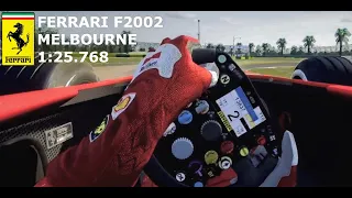 Ferrari F2002 Melbourne Hotlap | M. Schumacher, R. Barrichello onboard (Assetto Corsa VR)