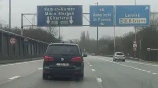 Examen pratique à Anderlecht sur l autoroute la partie 1