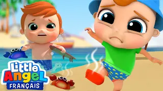 Bébé Louis à la plage | Chaud et Froid | Comptines Little Angel Français