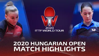 Chantal Mantz vs Polina Mikhailova | 2020 ITTF Hungarian Open Highlights (FS)