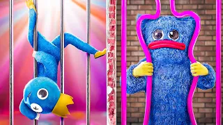 Huggy Wuggy против Roblox Rainbow Friends! Строим секретную комнату в тюрьме Poppy Playtime!