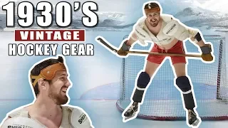 Hockey Skills Competition with VINTAGE gear from the 1930's