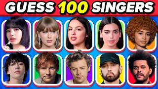 GUESS 100 POPULAR SINGERS 🎵🎤 100 Most Famous Singers 🎤💯