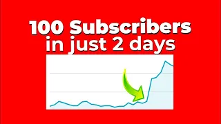 How to get your First 100 Subscribers- in-just 2 Days (GUARANTEED)