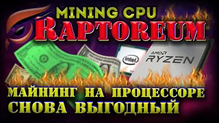 ★ Raptoreum - Mining CPU ★ Майнинг На Процессоре Снова Выгоден! Доход и Окупаемость!