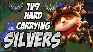 Challenger Teemo Visits Silver | 1v9 Carry