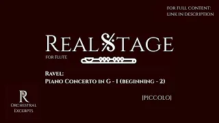 RealStage for Flute: Ravel - Piano Concerto (beginning - 2) PICCOLO excerpt orchestral base PREVIEW