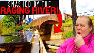 Narrowboat SLAMMED by The FLOODING River Severn! This Was FRIGHTENING! - 426