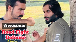 AWESOME SELF DEFENSE BY || Raja Tayyab || Road Fight Technique | How to Defend Yourself | Taekwondo