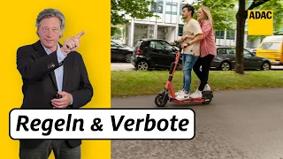 Darf ich zu zweit E-Scooter fahren? | ADAC | Recht? Logisch!