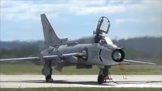 Piknik Lotniczy Świdwin 2018 SU-22,Mig 29+XA41,pokaz statyczny.