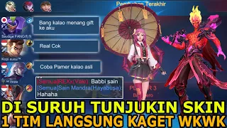 COBA PAMER SKIN KALAO ASLI , DI SURUH TUNJUKIN SKIN SAMA PUBLIK . 1 TIM KAGET PAS LIAT SKIN NYA WKWK