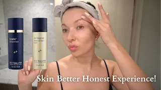 PM routine with SKIN BETTER RETINOL AND VITAMIN C! OVERHYPED BRAND? ANTIAGING ROUTINE.