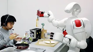 Robot serve food,#fitter_technical_spm robot, robot waitress, food, robot restaurant, robot waiters,