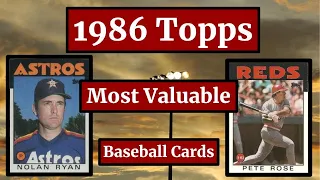 1986 Topps Baseball Cards - 25 Most Valuable