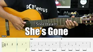 She’s Gone - Steelheart - Fingerstyle Guitar Tutorial + TAB & Lyrics