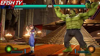 Strider Hiryu & Black Panther vs Hulk & Ryu (Hardest AI) - Marvel vs Capcom: Infinite