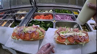 Subway Sandwiches POV Making Subs for 30 Minutes