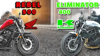 Honda Rebel 500 vs Kawasaki Eliminator 400 | Is it a Rebel killer? | Specification Comparison