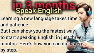How to Speak English in 3 months | Learn English