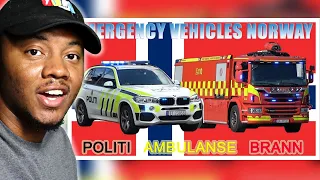 AMERICAN REACTS To 🚨 [Norway] Fire Engines, Police and Ambulance RespondinC