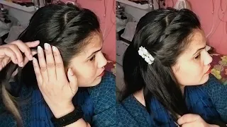1 minute Easy Side Puff Hairstyle for thin hair | Simple Hairstyle | Hair Style | Side Puff
