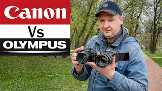 Canon EOS R6 Vs Olympus OM-D E-M1 Mark III  - Стабилизация !