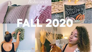 FALL 2020 BOHO STYLE HAUL:  DECORATE + SHOP WITH ME; Homegoods, Homesense and Target