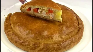Пирог  на кефире Мясной с тыквой /Вкусно и по- домашнему