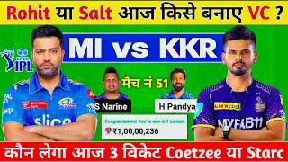 MI vs KKR Dream11 Prediction, MI vs KKR Dream11 Team, MI vs KKR Dream11 Prediction Today