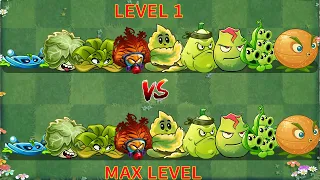 PvZ 2 9.1.1 | Power Vine & Super Plants Level 1 vs Level 5 vs Max Level - Plant vs Plant