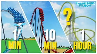 Building The HYPERCOASTER in 1 MINUTE, 10 MINUTES and 1 HOUR!