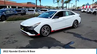 2022 Hyundai Elantra N HEMET BEAUMONT MENIFEE PERRIS LAKE ELSINORE MURRIETA 501687C