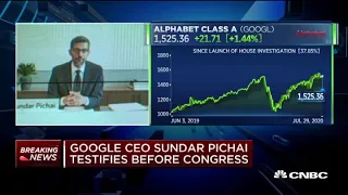 Google CEO Sundar Pichai responds to questions of anti-competitive actions