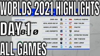 Worlds 2021 Groups Day 1 Highlights ALL GAMES