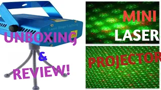 Mini laser stage lighting projector unboxing and review!