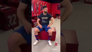 aguero on fc barcelona kit