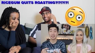 Couple Reacts : "RICEGUM QUITS ROASTING?" by RiceGum Reaction!!!