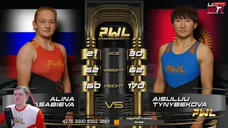 PWL-5 World Series Алина Касабиева (Россия) и Айсулуу Тыныбекова (Кыргызстан) Женская борьба до 62кг