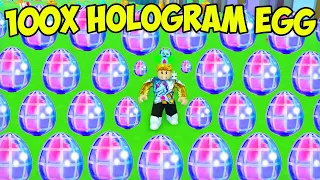 I Opened 100 Exclusive Hologram Eggs and Got This! Roblox Pet Simulator X