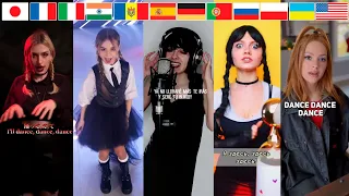 Lady Gaga Bloody Mary on 14 Languages - Wednesday Dance Song TikTok Covers Compilation #wednesday